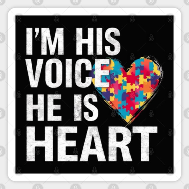 Autism, I'm his voice he is my heart Magnet by Medkas 